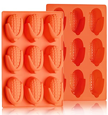 Dootafy Paquete de 2 moldes pequeños para pan de maíz, moldes de silicona para pan de mazorca de maíz, mini moldes para tartas, moldes para hornear magdalenas, magdalenas, brownie o jabón, perfecto