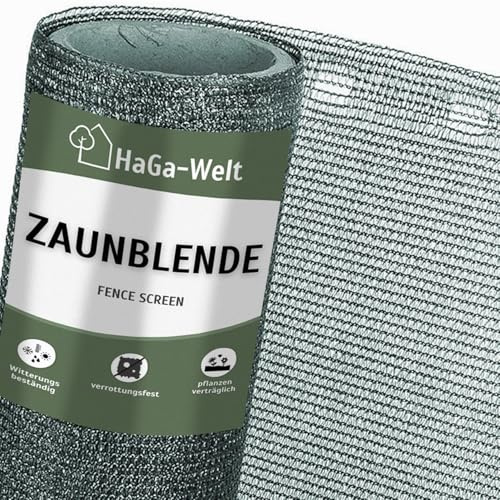 HaGa Zaunblende 0,9m x 10m mit 85% Schattierwirkung in anthrazit – Balkon Sichtschutz & Terrassen Sonnensegel – Hitzeschutz & Sonnenschutz für Pflanzen – Wetterfest & Temperaturbeständig