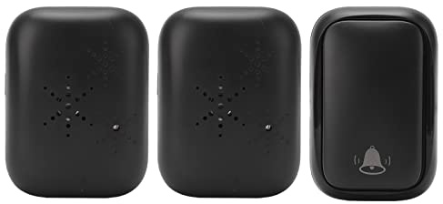 Sonnette sans Fil, Sonnette Auto-alimentée Portée 150M Sonnette 433 MHz avec 2 Récepteurs Aucune Batterie Requise Sonnette Auto-génératrice pour Sonnette D'usine D'hôtel à