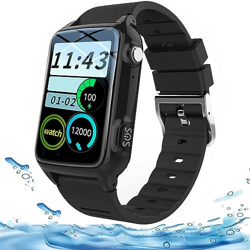 Weyot Smartwatch Personal Mayores con Detección de Alerta de Caída y Seguimiento de Ubicación por GPS SOS Botón de Alarma de Emergencia Videollamada IP67 a Prueba de Agua Conteo de Pasos