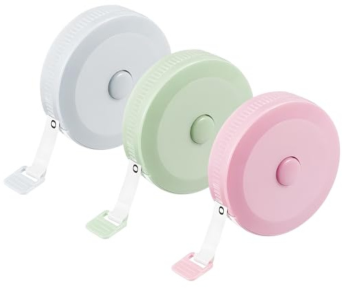 3Pcs Tape Measure Body, Retractable Body Tape Measure 1.5M/60 Inch Body Measuring Tape Soft Fabric Tape Measure Dual Sided Tape Measure Sewing for Body Sewing Clothes Tailor