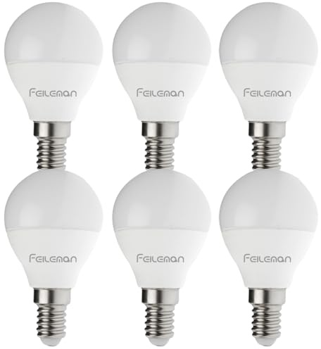 FEILEMAN Glühbirne E14 LED Warmweiß Ultrahelle 8W (Ersetzt 70W) 880LM 2700K, E14 LED Birne G45/P45 Golf Energiesparlampe G45 Mini Globe Birne Nicht Dimmbar, 6 Pack