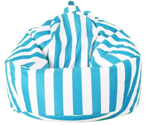 SXBCyan Sitzsackbezug für den Außenbereich (ohne Füllung), wasserdichte Sitzsäcke für Kinder und Erwachsene, Outdoor Sitzsack, Sitzsack-Loungesessel, Strand, Garten(Sky Blue,D70cm-cover-kids)