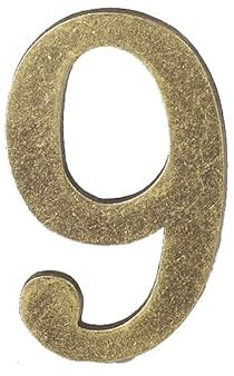 Numero Civico Esterno 1 pz Numero civico in metallo con magnete 10*6 cm Numero porta Numero porta appartamento for etichetta cassetta postale esterna Hotel Casa #0-9 Numeri Civici Esterni(Bronze No.9)
