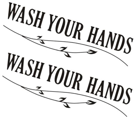 UKCOCO 2pièces Autocollants Mural Lavez Stickers De Rappel Pour Lavabo Décoration De Salle De Bain Pour Maison