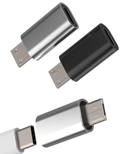 Adaptador USB C Hembra a Micro USB Macho(3pack)Tipo C Cable Cargador Conector Type C Android Enchufe Conversor Compatible Con Samsung Galaxy S6 Edge+ S7Active Note4 5 Datos Accesorios Jack Convertidor