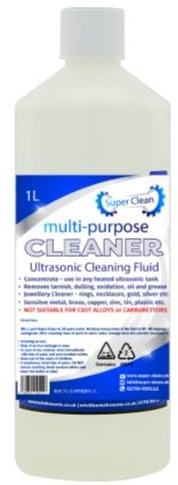 Jewellery Cleaner + Multi-Purpose Ultrasonic Cleaning Fluid (1 litre)