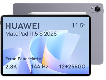 HUAWEI MatePad 11.5 S 2026 Tablet con M-Pencil Pro, PaperMatte Ultranítida | 2.8K Pantalla 144 Hz 12+256GB, 8800mAh, 40W SuperCharge, WiFi 6+, Bluetooth, HUAWEI Notes, GoPaint, Garantía 42 meses