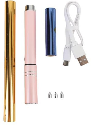 Spacnana Heiß Beheizter Folienstift, Wiederaufladbarer 1600-mAh-, 90-minütige Verwendung, Schnelles Aufheizen mit 4 Metallspitzen, 2 Folienrollen, für Kartenherstellung, Scrapbooking,