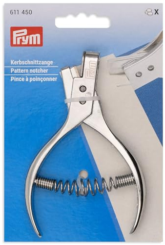Prym 611450 Kerbschnittzange mit Halbrundkerbung – Präzisionszange für Stoff, Leder & Bastelarbeiten