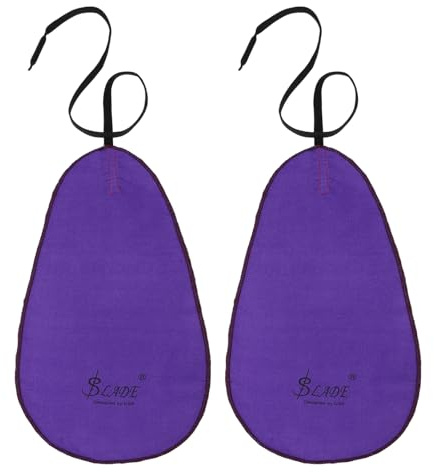 QUARKZMAN 2Pcs Paño de Limpieza para Saxofón, Paño de Limpieza para Clarinete y Flauta, Oboe, Limpiador Flauta Escolar Limpieza Reutilizable Sintético, Morada Oscura