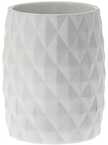 SPIRELLA Zahnputzbecher Zahnbürstenhalter Porzellan Alison 7,3x11,5 cm Weiß Matt
