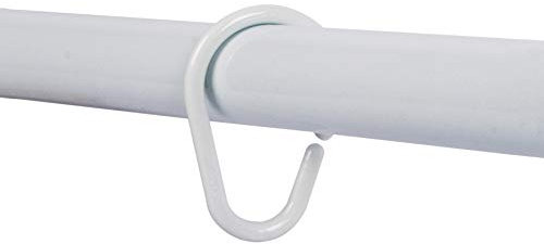 TATAY 5570001 - Ganchos para Cortina de Ducha, Pack de 12 Unidades, Plástico Polipropileno, Color Blanco, 6 x 4 x 0.5 cm