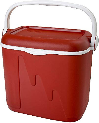 Curver Glacière Portable avec poignée, idéale pour Camping, Plage, Pique-Nique, capacité 32 L, Couleur Rouge