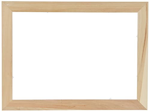 Rayher Cornice In Legno con Doppio Vetro Acrilico, Legno Naturale Non Trattato, 35 x 26 x 0.7 cm, da Personalizzare e Colorare, 62788001