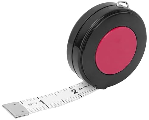 Cinta métrica Suave Cinta retráctil de Doble Escala Sastre Cuerpo Paño Regla de medición 150 cm/60 Pulgadas(Rojo)
