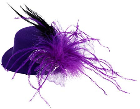 Amosfun Feder Top Hat Haarspange Stilvolles Haarzubehör Für Party Kostüm Haarschmuck Mit Einzigartigem Design Für Damen Und Mädchen