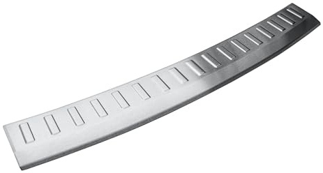 Aroba AR1107-BR Protection de seuil de chargement en acier inoxydable brossé compatible avec Passat Variant B7 (break) à partir de l'année de construction 11.2010 à 09.2014 avec bords couleur argent