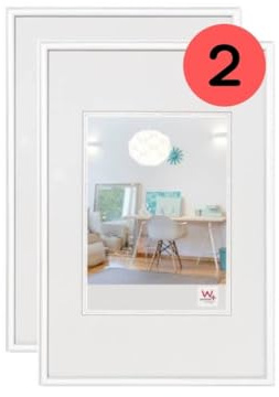 walther design Bilderrahmen weiss 40 x 60 cm Doppelpack, New Lifestyle Kunststoffrahmen KV460WD