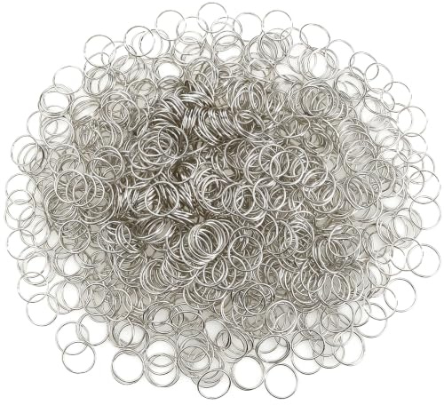 TOAOB 1000 Stück Biegeringe Silber 10 mm Spaltringe Jump Ringe | Metallringe zum Basteln für Kettenanhänger, Jump Ringe für Halsketten Armband, DIY Schmuckherstellung