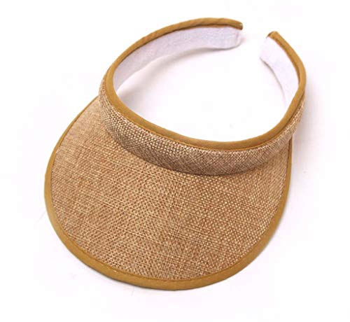 NNOVAT 15 Colors Sun Visors for Women Men, Moisture Wicking UV Protection Sport Cap, Long Adjustable Hat for Golf Cycling Fishing Tennis Running Jogging Dark Khaki