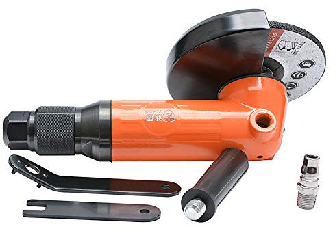 Meuleuse D'angle Pneumatique de 5 Pouces, Polisseuse à Air 125 Mm, Meule à Main Filetage M10 11000 Tr/min