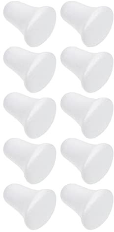 EXCEART Styropor Glocken Styroporbälle Weihnachten Glöckchen Jingle Bells Weihnachtsglocken Weihnachtsbaum Anhänger Christbaumschmuck DIY Handwerk Basteln Modellierung Weihnachten Deko 10 Stück