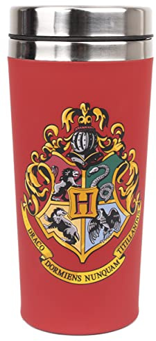 Harry Potter - HP Kaffeebecher - 450 ml/ 15.5 oz - doppelwandigem Edelstahl - Reisebecher für heiße und kalte Getränke - konstante Temperatur für 5 Stunden - offizielle Merchandise
