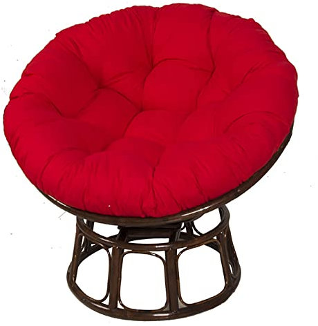 SRHWBF Papasansessel Kissen Ei Sitzkissen Papasan Stuhl Kissen Chair Pad Sitzkissen Ersatzpolster Papasan Ohne Stuhl für Indoor Outdoor (Red Ø160cm/63 in)