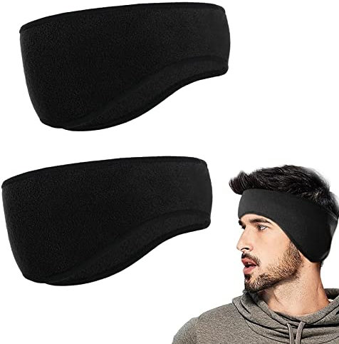 AWAVM 2 Stück Winter Stirnband Sport für Damen Herren, Ohrenwärmer Stirnbänder Ohrenschützer Headband Kopfband Warm Winddicht Perfekt für Laufen Wandern Jogging Fahrrad