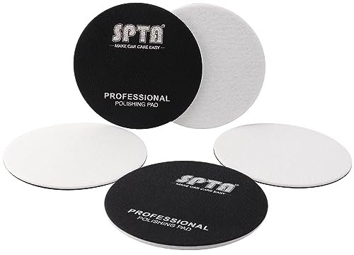 Glass Polishing Pad, SPTA 3 Pcs(150mm) Glass Scratch Removal Kit, Car Felt Polishing Buffing Pad for Correct Damaged Window, Provide Convenience for Cleaning