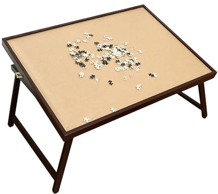 Wooden Folding Puzzle Board, Puzzle Board with Legs, 1500 Piece Puzzle Table with Foldable Legs for Adults and Kids, 25.1 X 35.4 Portable Puzzle Table