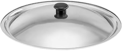 PRETYZOOM Stainless Steel Pot Lid Frying Pan Cover Universal Skillet Lid Cookware Cooking Pot 23.5cm Diameter