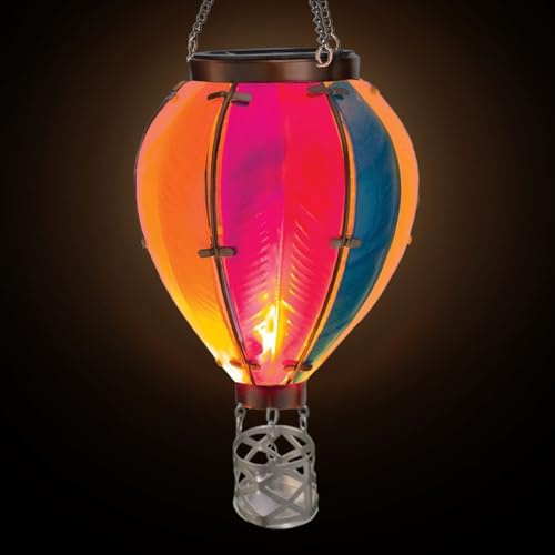 NAIYAN Hot Air Balloon Solar Lantern | Hanging Hot Air Balloon Solar Lantern | Flickering Flame Led Lights for Garden Decoration, Outdoor Solar Light for Porch, Patio and More, UTQH177JC5NTCORS