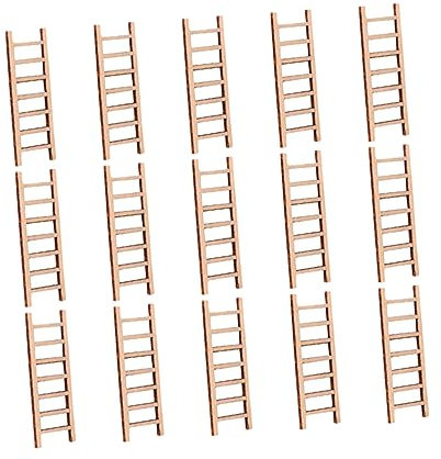 DIYEAH 15 Stück Kleiner Treppen Modell Ornamente Für Selbstgemacht Mikrolandschaft Dekor Naturfarbene Treppe Für Puppenhaus Und Terrarium