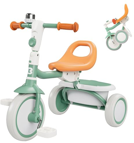 besrey Tricicli per bambini dai 24 mesi ai 5 anni, triciclo per bambini da 2 a 5 anni, triciclo per bambini, regalo e giocattoli per ragazzi e ragazze, tricicli per bambini