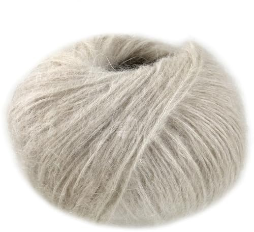 LANA GROSSA Superkid Seta | Zartes Schlauchgarn aus Superkid Mohair mit Seide | Handstrickgarn aus 65% Mohair (Superkid) & 35% Seide | 25g Wolle zum Stricken & Häkeln | 100m Garn FB18