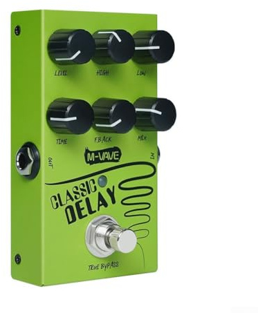 HpLive Klassisches Delay-Effektpedal für Gitarre, 600ms Verzögerungszeit, True Bypass, Analoger Schaltkreis, Metallgehäuse