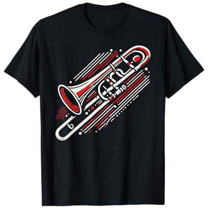 Retro Posaune Musikliebhaber Spieler Jazz Musiklehrer T-Shirt