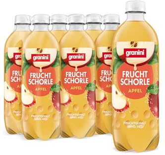 granini Fruchtschorle Apfel (6 x 500ml), natürlich erfrischend, mit Kohlensäure, echte Früchte, ohne Süßungsmittel, vegan