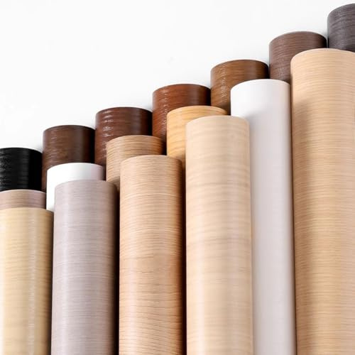 Wood Vinyl Wrap Self Adhesive Wallpaper, Self-Adhesive Furniture Foil For Tables & Walls, Waterproof PVC Wood Grain Wallpaper, Vintage Removable Tablecloth & Table Protection Film, Wood Effect Sticker