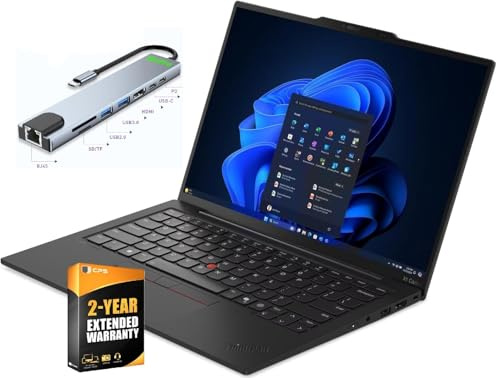 Lenovo Gen 13 ThinkPad X1 Carbon Aura Edition, Intel Ultra 7 258V, 14 2.8K 2880x1800 OLED NonTouch 400nits 120Hz Display, Wi-Fi 7, 32GB RAM, 2TB SSD, FHD Cam, Win 11Pro, 2YR Ext Warranty & GIZPRO hub