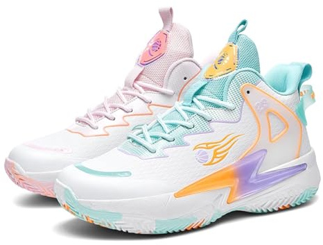 Solastride Scarpe da Basket Alte Unisex con Impugnatura Antiscivolo e Resistente all'Usura, comode Scarpe Sportive da Allenamento all'aperto for Coppie(Two Color,42 EU)