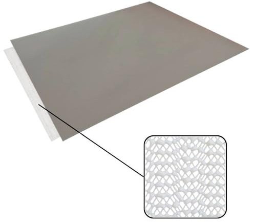 GIEMME Spianatoia Professionale in Acciaio Inox, 80x58 cm, Piano di Lavoro con Tappetino Antiscivolo