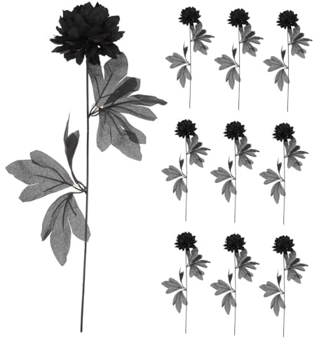 FIXOSHEE 10pièces Artificielles Halloween Modèle De Dahlia Lot de Fleurs Artificielles pour Décoration Intérieure Mariage