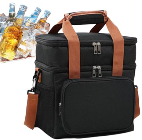 Glacière Isotherme - Glacière Isotherme Capacité Sac de Transport | Sac de Transport Étanche Stockage Aliments Repas Froid pour Femmes Hommes Âges Bureau Pique-Nique Randonnée Pêche