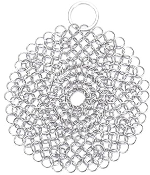 Herramienta de limpieza de hierro fundido de 4 a 8 pulgadas, limpiador de ollas de cocina, limpiador de acero inoxidable, removedor de óxido, raspadores, cepillo de metal, cepillo de cocina