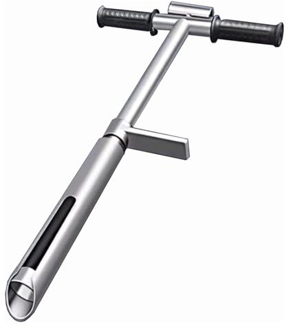 MTNBHH Sonde de Sol, échantillonneur de Sol en Acier Inoxydable 304 avec éjecteur et pédale for Tests de Sol de pelouse, Jardin, Ferme, échantillonnage de Carottes(0.5m(1.64ft))