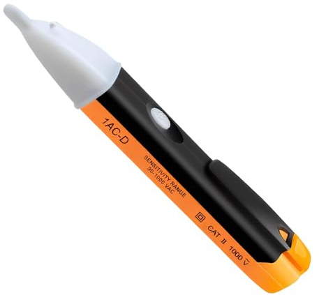 Non Contact Voltage Tester Pen AC Power Detector with LED Flashlight | 90V-1000V AC, Buzzer Alarm Volt Stick, Live Wire Detection for Home & Industrial Use