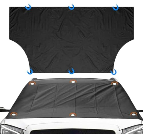 Kaxenig Auto Windschutzscheiben Abdeckung | Winter Windschutzscheibenabdeckung Mit Magnet Fixierung | Auto Scheibenabdeckung Für Gegen Schnee, Frost, Staub, UV-Schutz